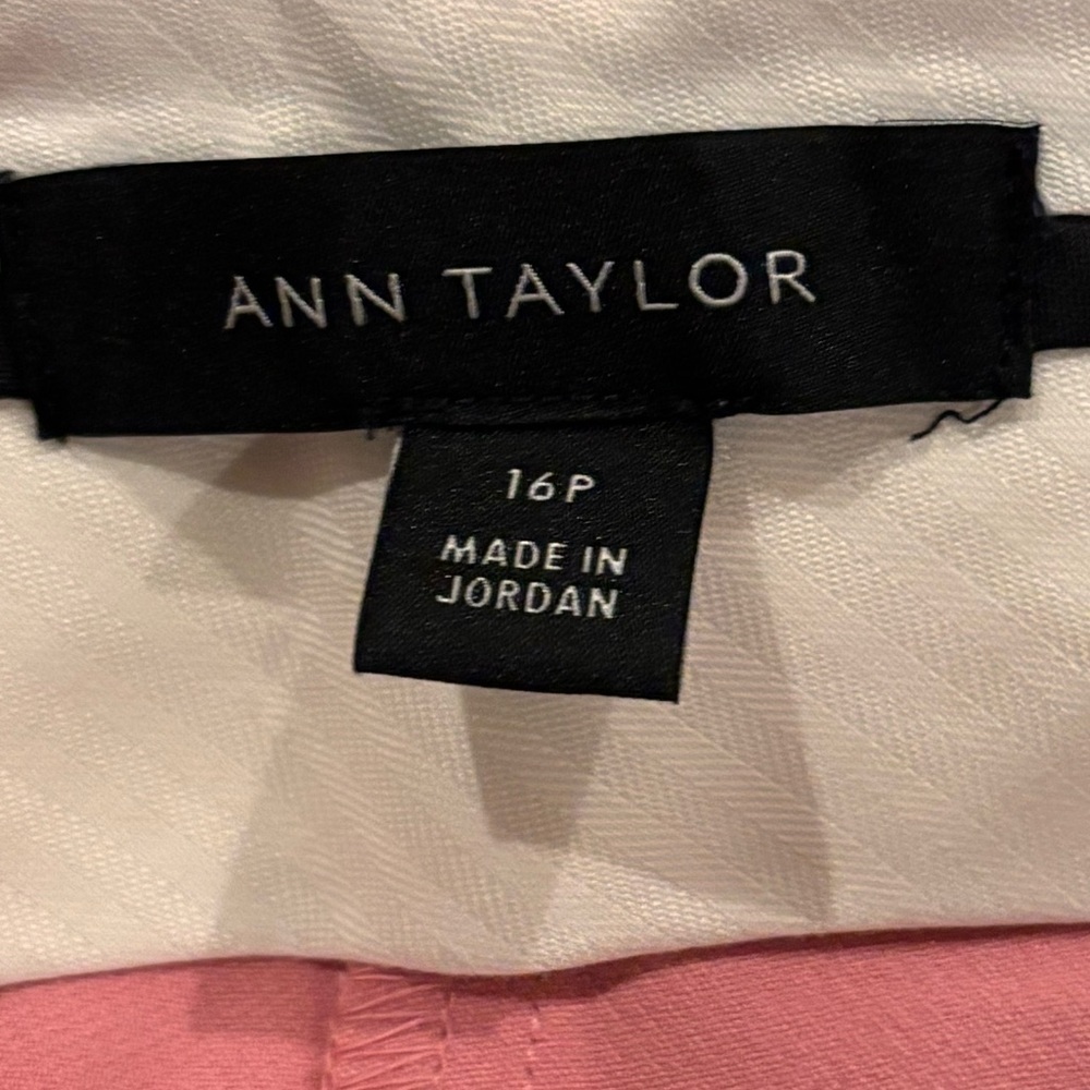 Ann Taylor Mauve Pink High Waisted Wide Leg Trouser Pants Petite 16P NWOT - Picture 5 of 10
